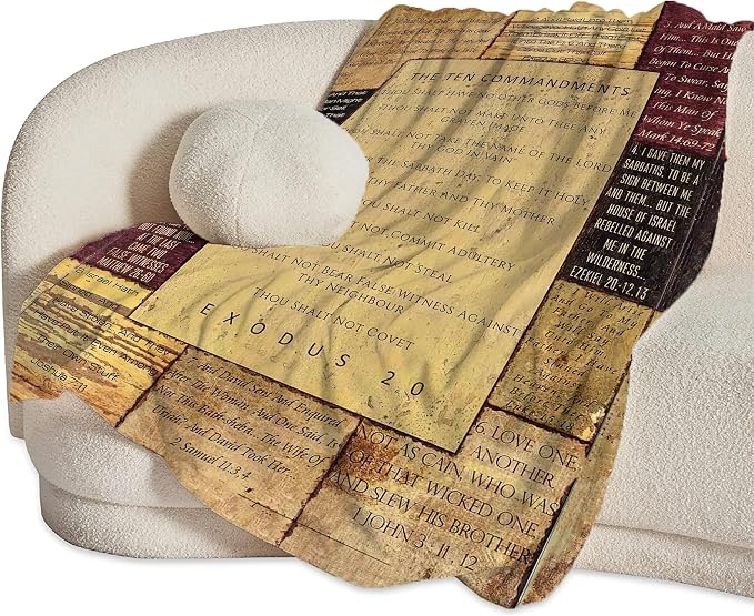Christian Bible Blanket 10 Commandments Throw Blanket Christian Gifts and Decor - Image 6