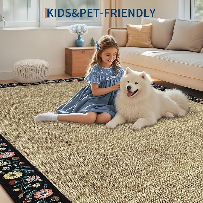 GarveeHome Entryway Rug 2x6 Modern Bordered Runner Rug Washable Kitchen Runners - Image 7