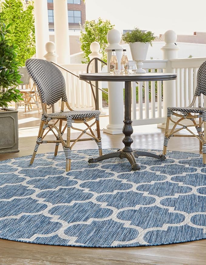 Unique Loom Trellis Collection Area Rug-Lattice Design, Moroccan Inspired - Image 4