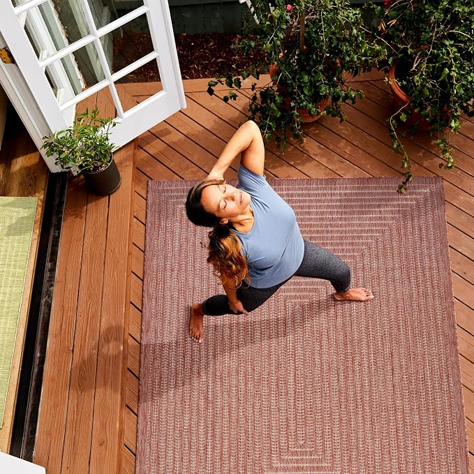Adiva Rugs Outdoor Indoor Area Rug, Weather Resistant, Stain Resistant Floor Mat - Image 7