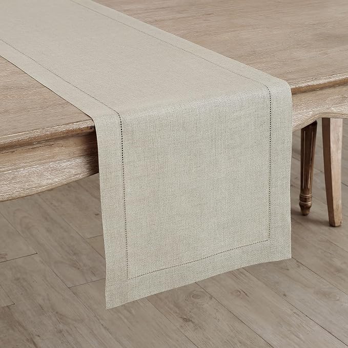Solino Home Linen Natural Table Runner 108 Inches Long - Image 2