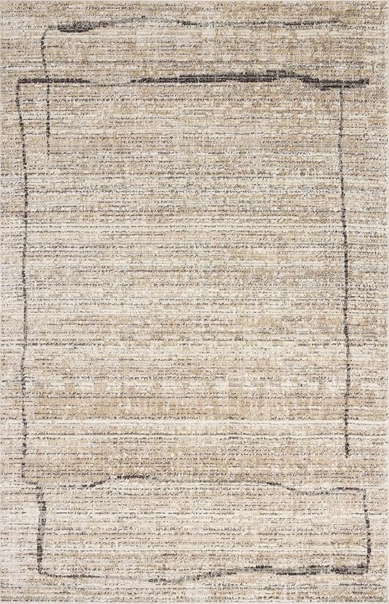 Loloi Jeremiah Brent Bleecker Collection BLE-05 Natural/Charcoal 5'-3" x 7'-6" - Image 2