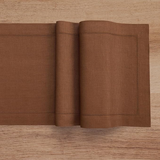 Solino Home Linen Brown Table Runner 60 Inches - Image 3