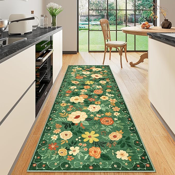 DUKINO 2x6 Runner Rug for Hallway, Washable Kitchen Runner Rug by DUKINO