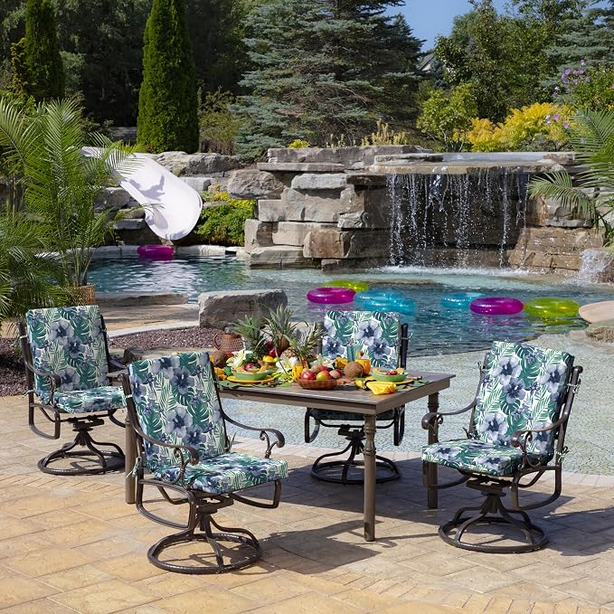 Arden Outdoor Midback Chair Cushion, 18 x 16.5, Rain-Proof, Fade Resistant - Image 3