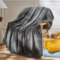 NEWCOSPLAY Super Soft Throw Blanket Dark Grey Premium Silky Flannel Fleece by NEWCOSPLAY