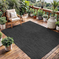 Washable Indoor Outdoor Rug 9x12 Weather Resistant Area Rugs Modern Solid by LenaRug