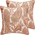ISAENNE Design Linen Classic Vintage Throw Pillow Covers 18"x18" Pack of 2 by Isaennehomedecoration