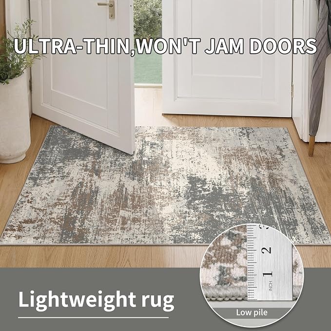 Ciicool 2x6 Washable Runner Rug, Modern Abstract Hallway Rugs Runner, Non-Slip - Image 6