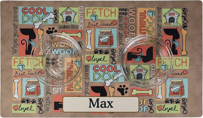 Drymate Personalized Pet Bowl Placemat, Custom Dog & Cat Food Feeding Mat - Image 2