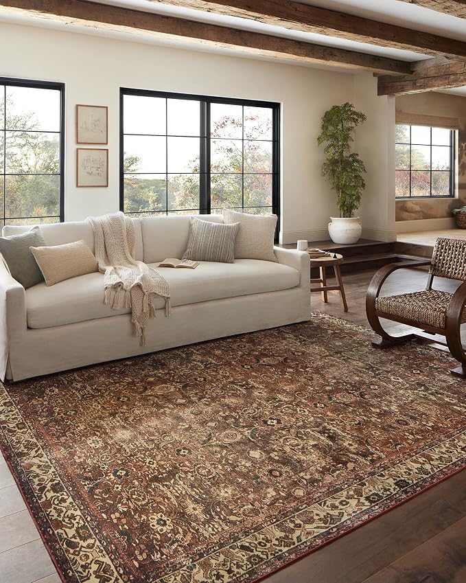 Loloi Magnolia Home by Joanna Gaines Banks Collection BAN-04 Brick/Ivory 2'-6" - Image 3