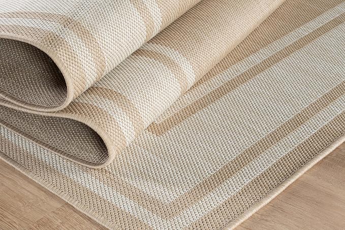 Beverly Rug Outdoor Rug 8x10 Modern Bordered Area Rugs - Image 8