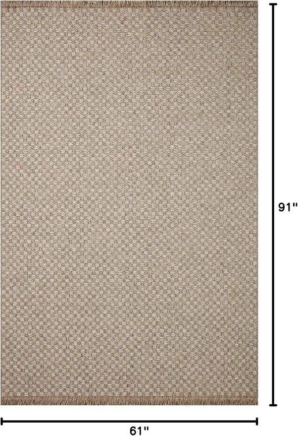 Loloi Dawn Collection Indoor/Outdoor DAW-02 Tan 5'-1" x 7'-7" Area Rug - Image 2