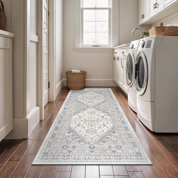 zesthome 2x6 Runner Rug for Hallways, Machine Washable Rug, Non Slip Vintage - Image 7