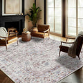 Washable Area Rug 10'x14' Boho Design Non-Shedding Easy Care Ideal by CHAMPLANT