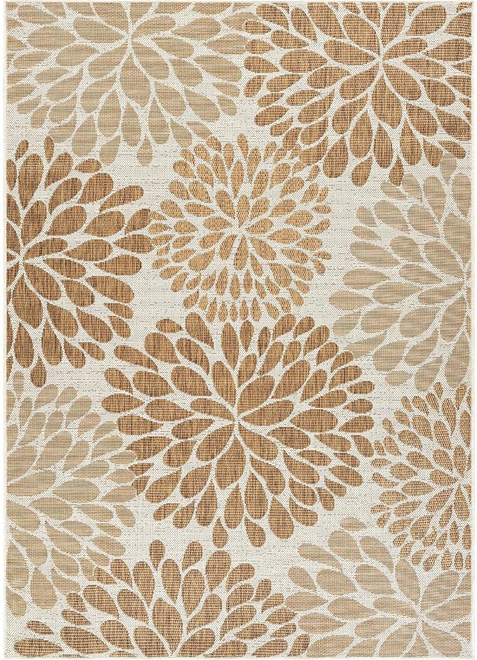 Beverly Rug Outdoor Rug 8x10 Modern Exotic Tropical Leaf Area Rugs - Image 2
