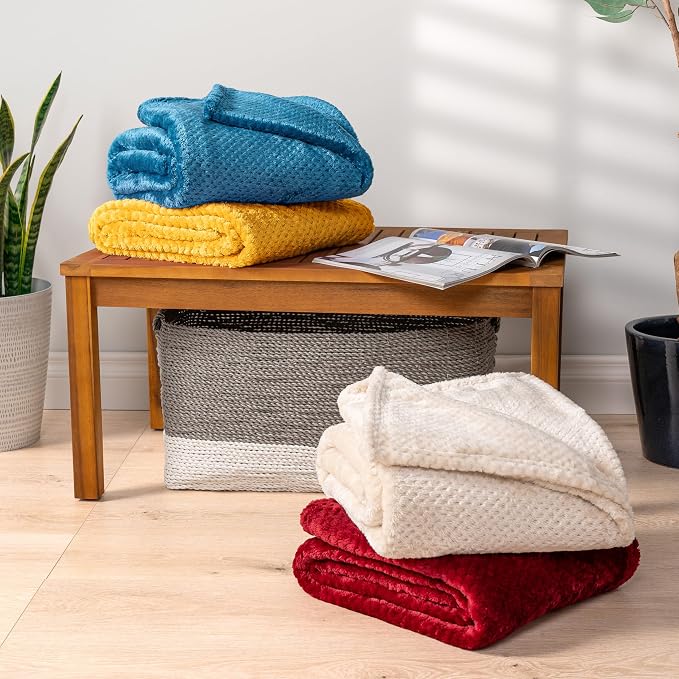 PAVILIA Mustard Yellow Throw Blanket - Image 7