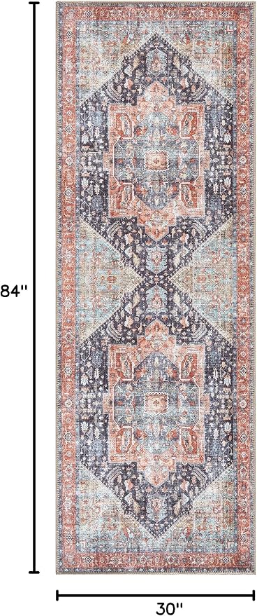 Bloom Rugs Washable Non-Slip 7 ft Runner - Image 2