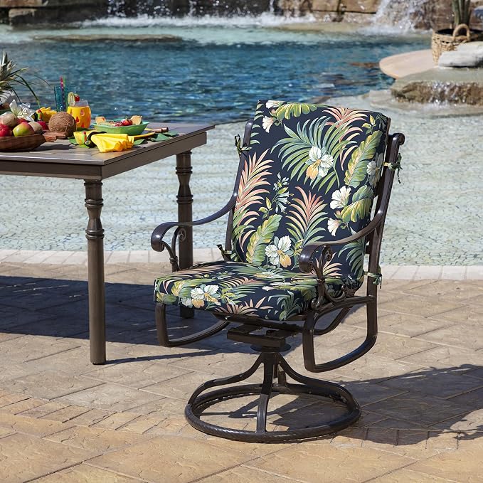 Arden Outdoor Dining Chair Cushion, 2 Pack, 20 x 20, Rain-Proof, Fade Resistant - Image 2