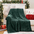 BATTILO HOME Christmas Green Throw Blanket by BATTILOHOME