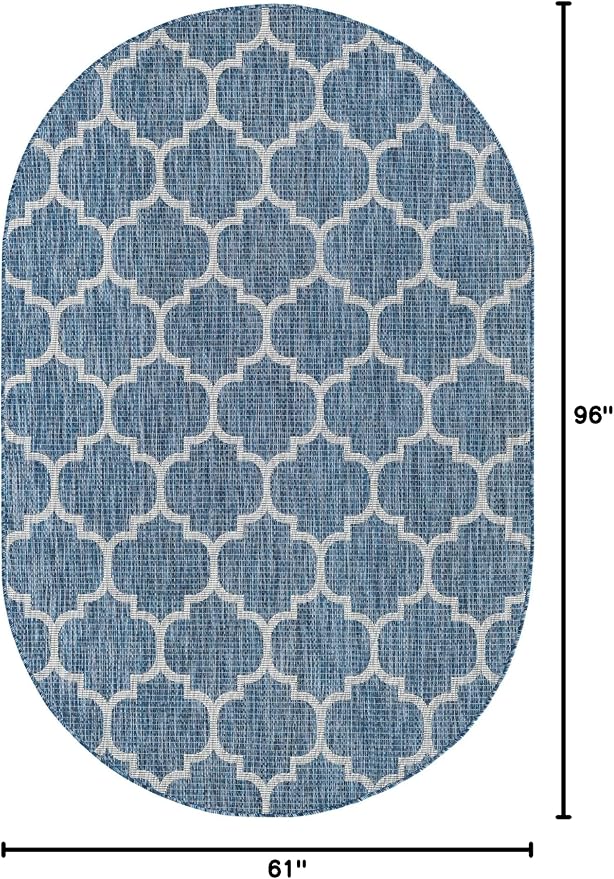 Unique Loom Trellis Collection Area Rug-Lattice Design, Moroccan Inspired - Image 2