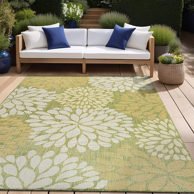 Beverly Rug Outdoor Rug 9x12 Modern Exotic Tropical Leaf Area Rugs - Image 8