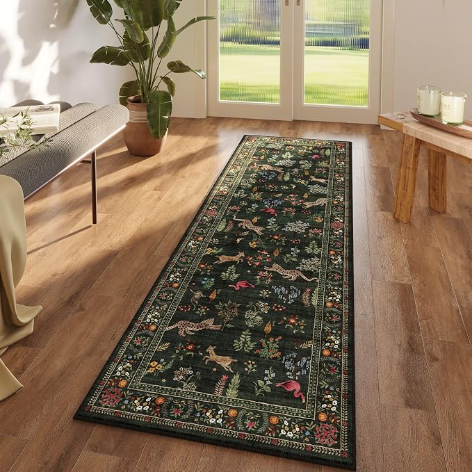 Rugcomf Runner Rug for Kitchen Rug Non Slip 2'6''x8' Washable Rugs - Image 3