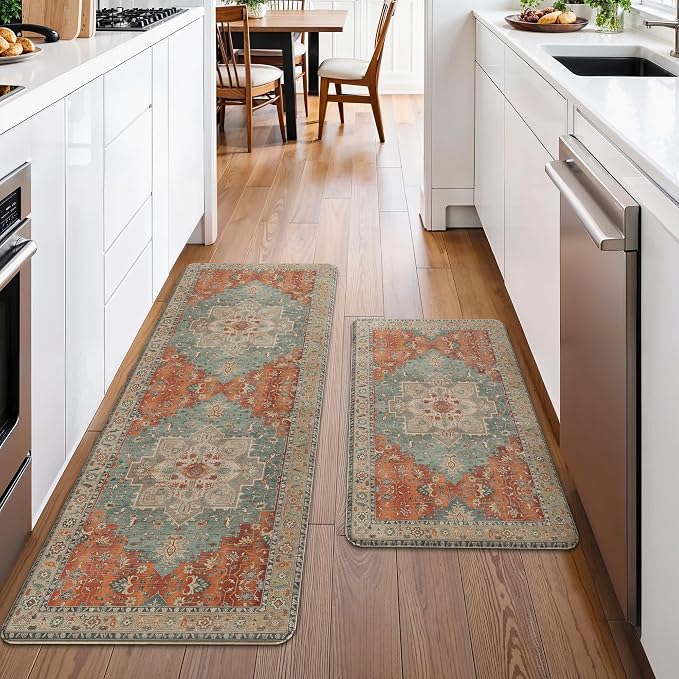 GENIMO Kitchen Mats for Floor 2PCs, Washable Anti Fatigue Mat for Cushioned - Image 3