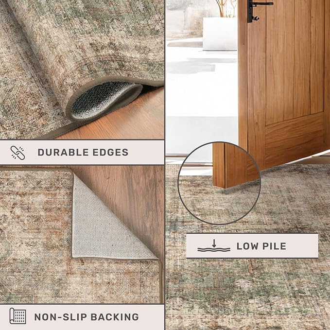Vintage Dark 6x9 Living Room Rug - Image 5