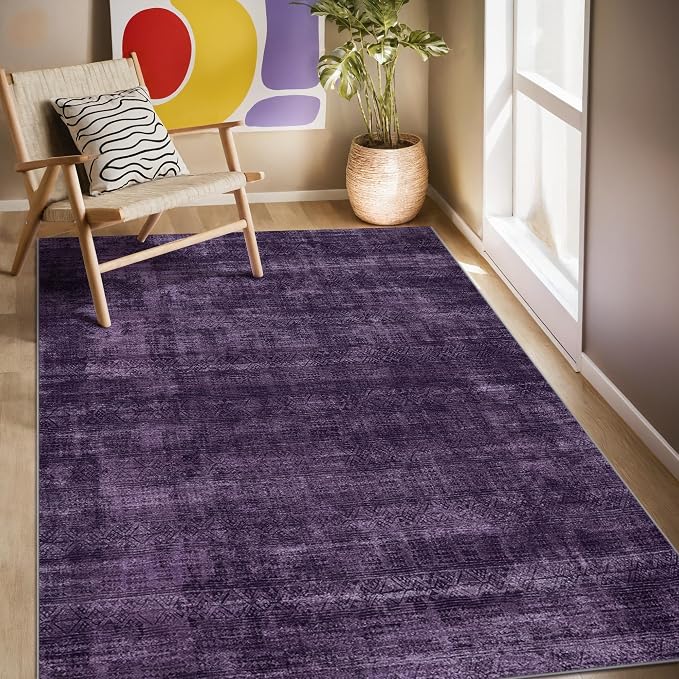 Kokia Abstract Area Rug Living Room 5x7 Washable Large Rug Bedroom Living Room by Kokia