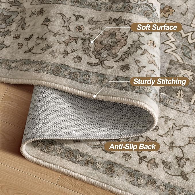 Tangsoo 5x7 Area Rug Washable Rug - Image 6
