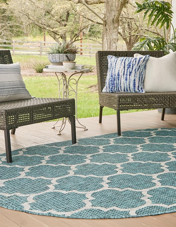 Unique Loom Outdoor Trellis Collection Area Rug - Image 4