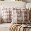 Pack of 2 Thick Plush Throw Pillow Covers Fluffy Wave Faux Fur Decorative by Joyouth