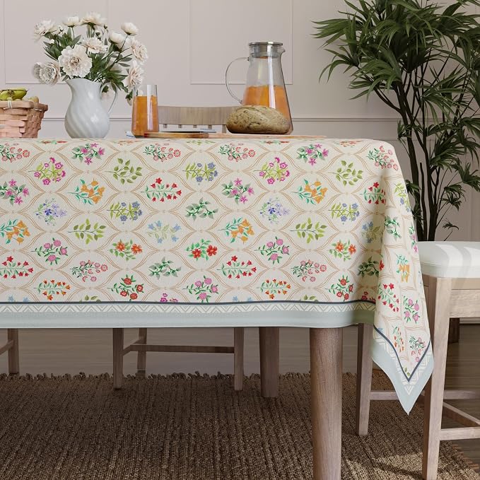 Encasa XO Rectangular 56"x72" Tablecloth | Water-Repellent Polyester Dining by EncasaXO