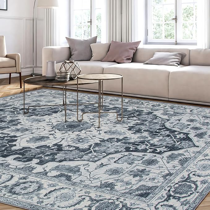 WILLSUN Washable Area Rugs, 9x12 Non-Slip Boho Large Area Rugs - Image 8