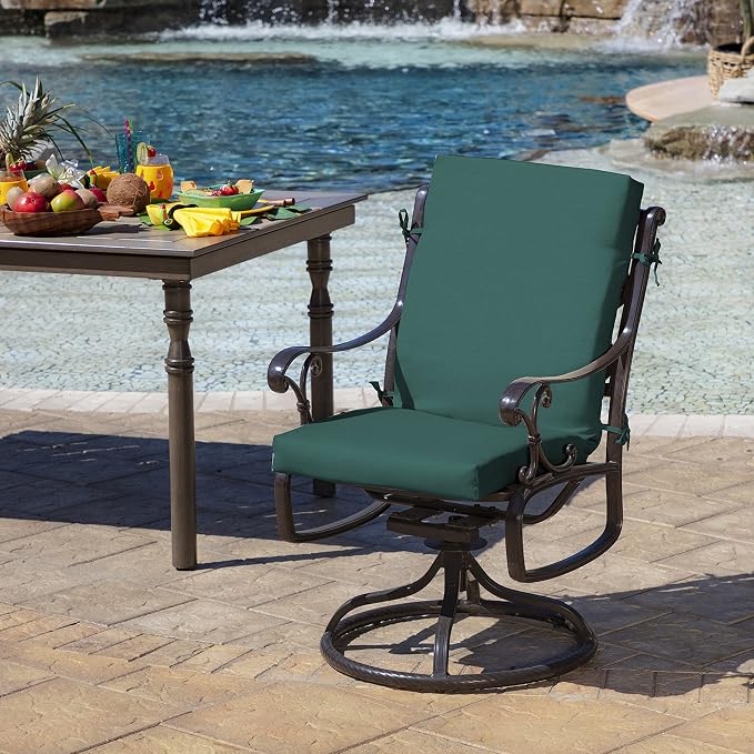 Arden Outdoor Dining Chair Cushion, 20 x 20, Rain-Proof, Fade Resistant - Image 2