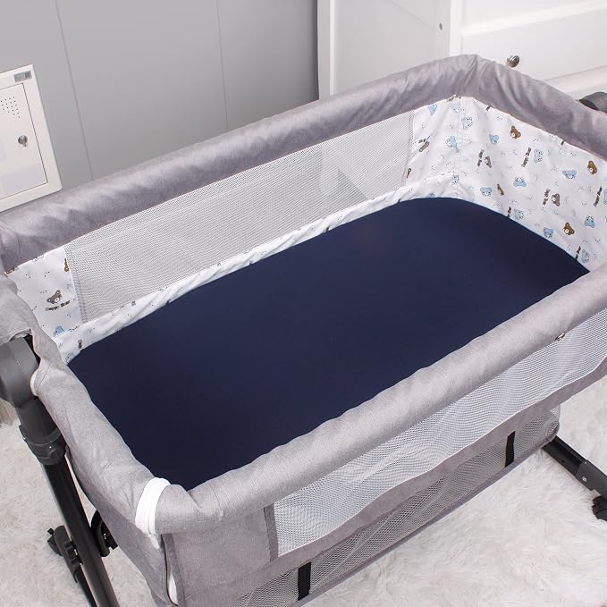 Belsden Pack of 3 Fitted Bassinet Sheet Set, Flexible Fit Various Bassinet - Image 4