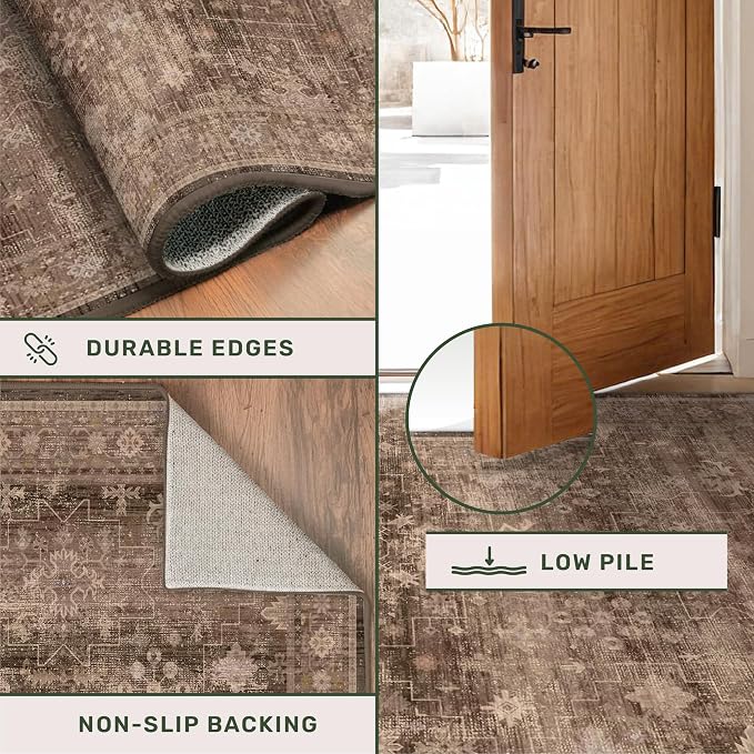 Taupe Brown 5x8 Rug for Living Room - Image 5