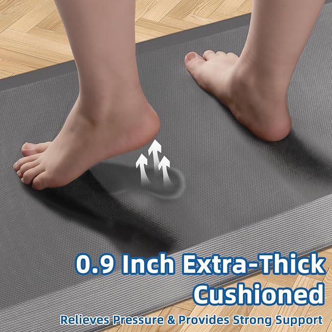 Anti Fatigue Kitchen Mats for Floor, Comfort Memory Foam Ergonomic Kitchen Rugs - Image 3