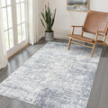 4x6 Rug Washable Area Rugs: Neutral Abstract Soft Modern Stain Resistant Small by LOONGRUG