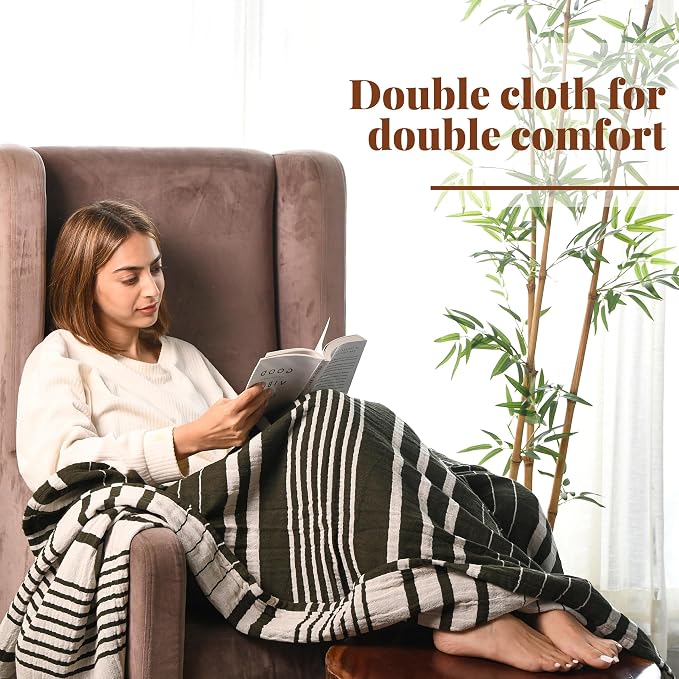 Folkulture 50" x 60" 100% Recycled Cotton Couch Blanket and Throws - Image 6