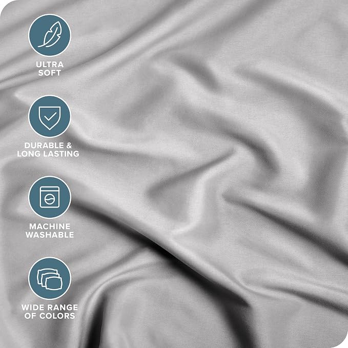 Bare Home 2-Pack Fitted Bottom Sheets Split King - Image 2