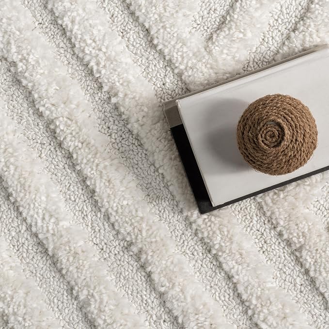 nuLOOM Risette Ivory, Soft and Textured, High Traffic, Stain Resistant - Image 9