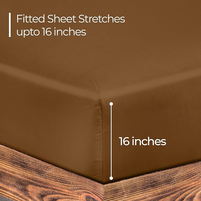 ROYALE LINENS 300 Thread Count 100% Long Staple Combed Cotton Fitted Sheet King - Image 2