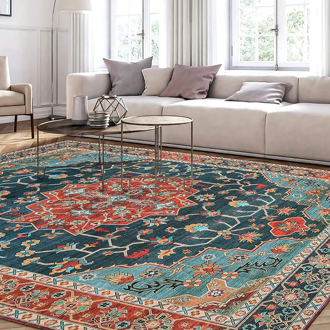 WILLSUN Washable Area Rugs, 8x10 Non-Slip Boho Large Area Rugs - Image 8