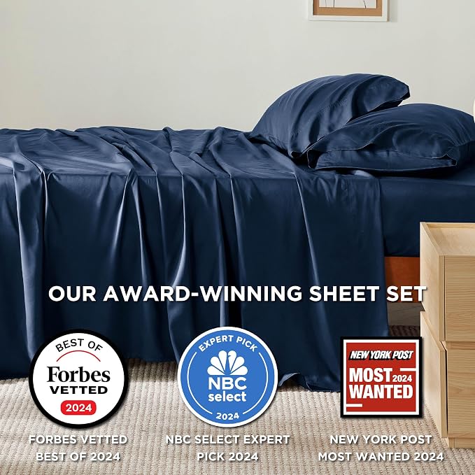 Bedsure Queen Sheet Set, Rayon Derived from Bamboo, Cooling Sheets, Breathable - Image 2