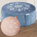 Hihealer Meditation Cushion, Traditional Tibetan Meditation Pillow Velvet Cover by HIhealer