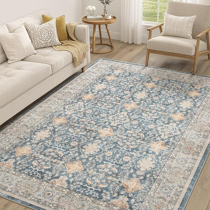 Vintage Living Room Area Rug 5x7 by COTILED