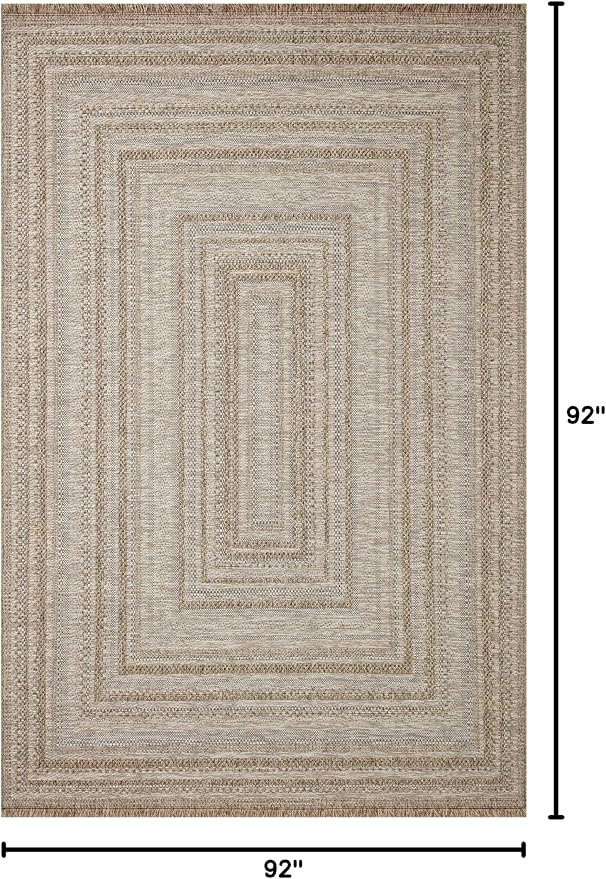 Loloi Dawn Collection Indoor/Outdoor DAW-01 7'-8" x 7'-8" Round Area Rug - Image 2