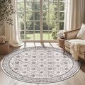 jinchan Round Rug 6ft Washable Circle Soft Rug by JINCHAN